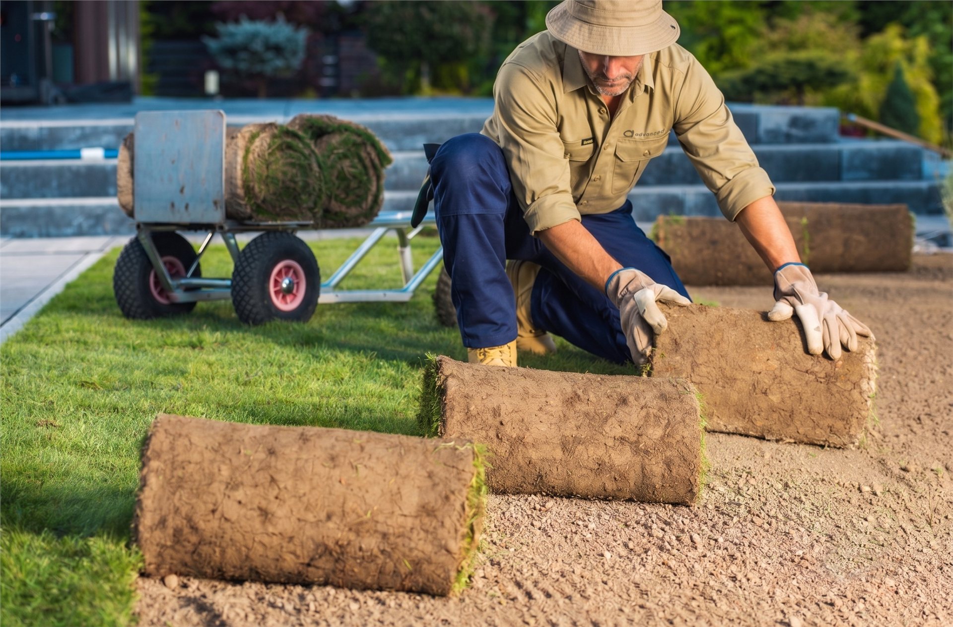 Advanced Landscaping crew on a construction site in SEQ