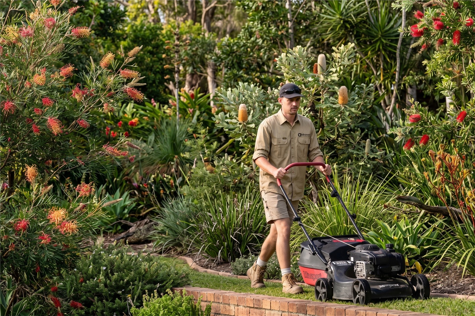 Advanced Landscaping team member on a capital works project